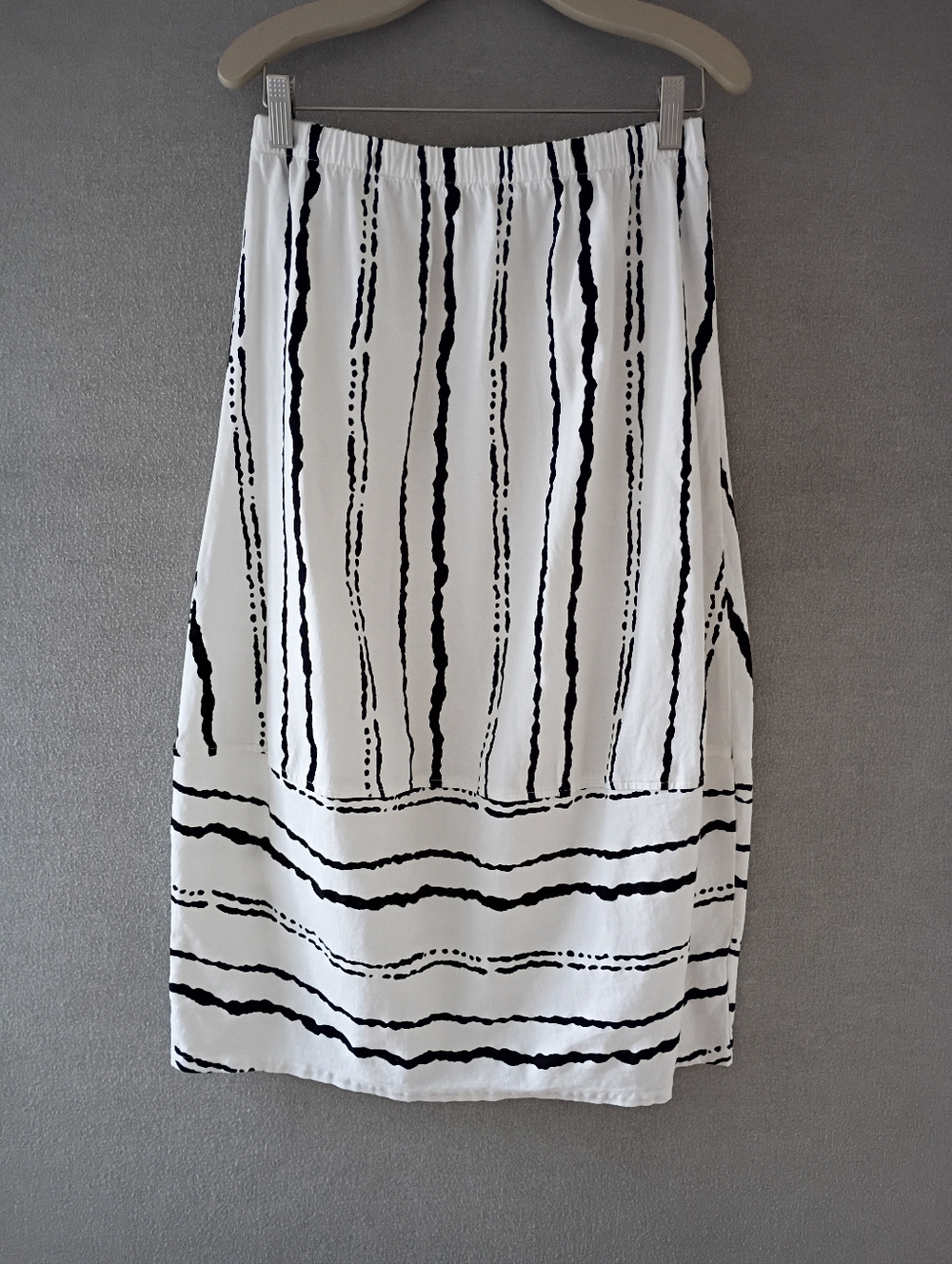 Kleen 100% Cotton Stripe Midi Skirt, NWT Size Small